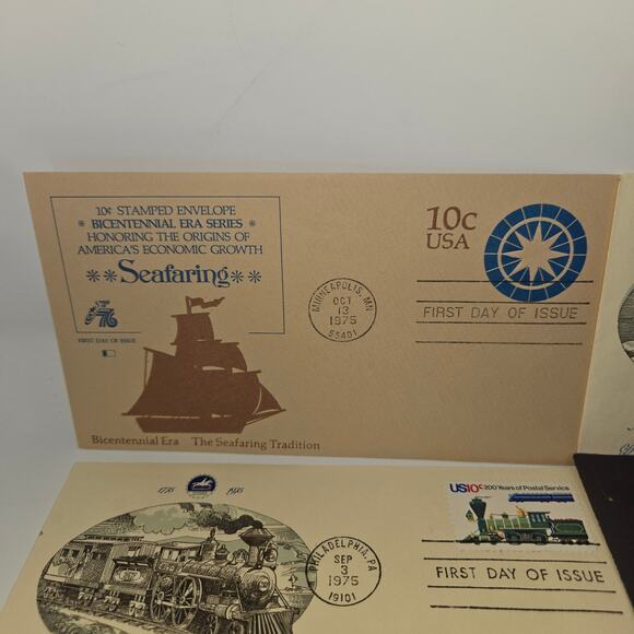 Bicentennial of America's Postal Service First Run Envelope Set of 18 Stamps - Picture 15 of 16